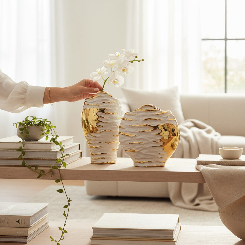 Terra Eclipse Designer Vase Pair