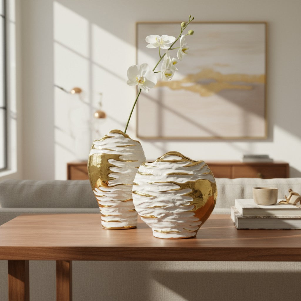 Terra Eclipse Designer Vase Pair