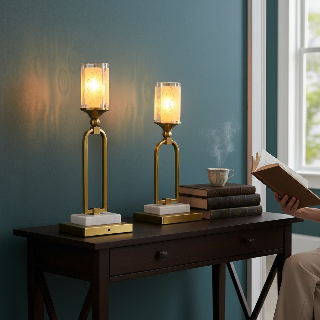 Majestic Metallic Brass Flame Holders