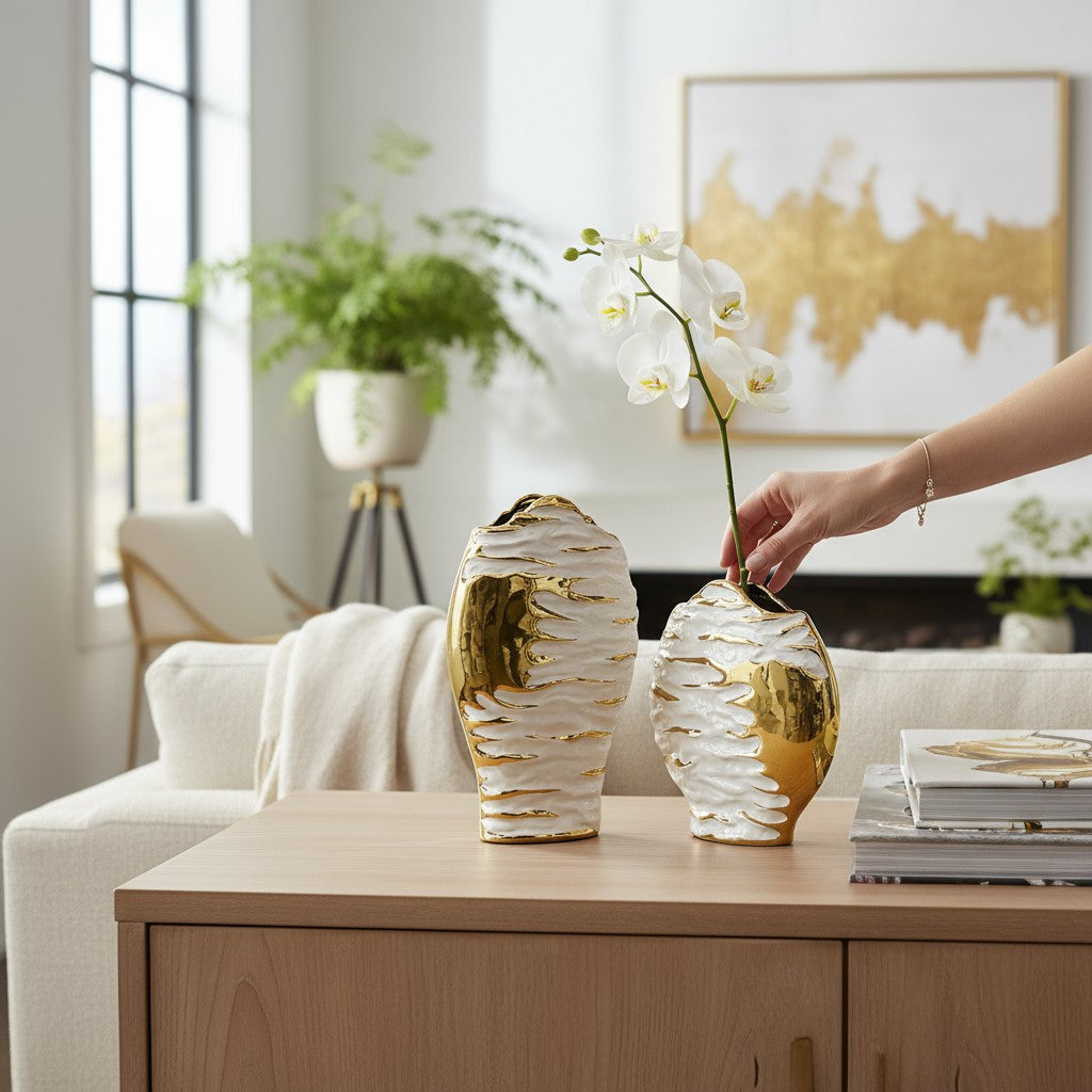 Terra Eclipse Designer Vase Pair