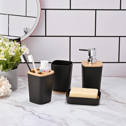 6Pcs Bamboo Bathroom Set