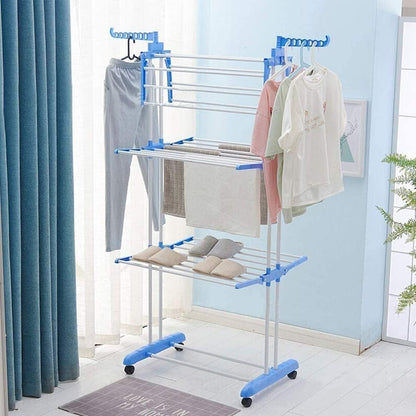 Attachable 3-Layer Clothes Drying Rack