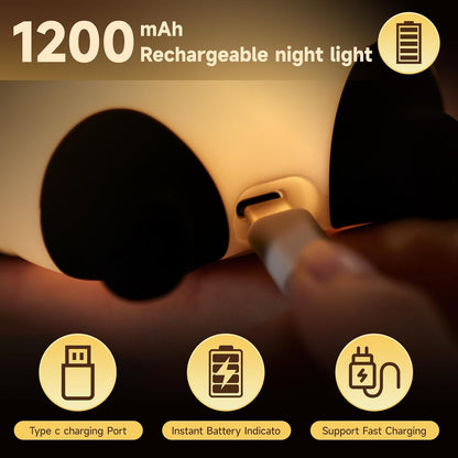 Night Light Cute Panda Silicon Lamp