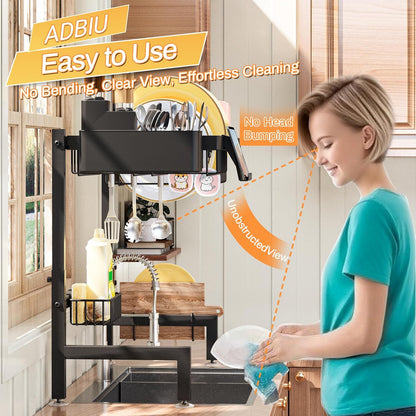 Over The Sink Dish Rack with Kitchen Organization