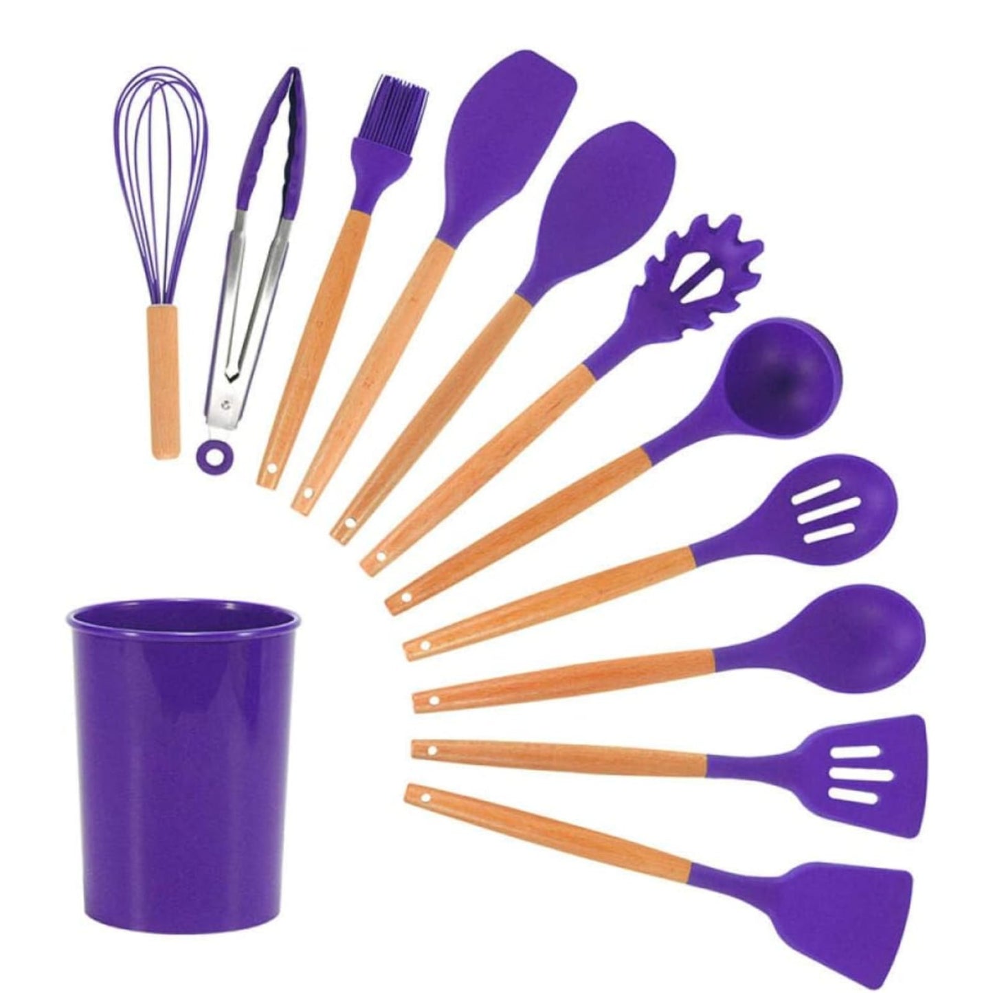 12 Piece Silicone Spoon Set