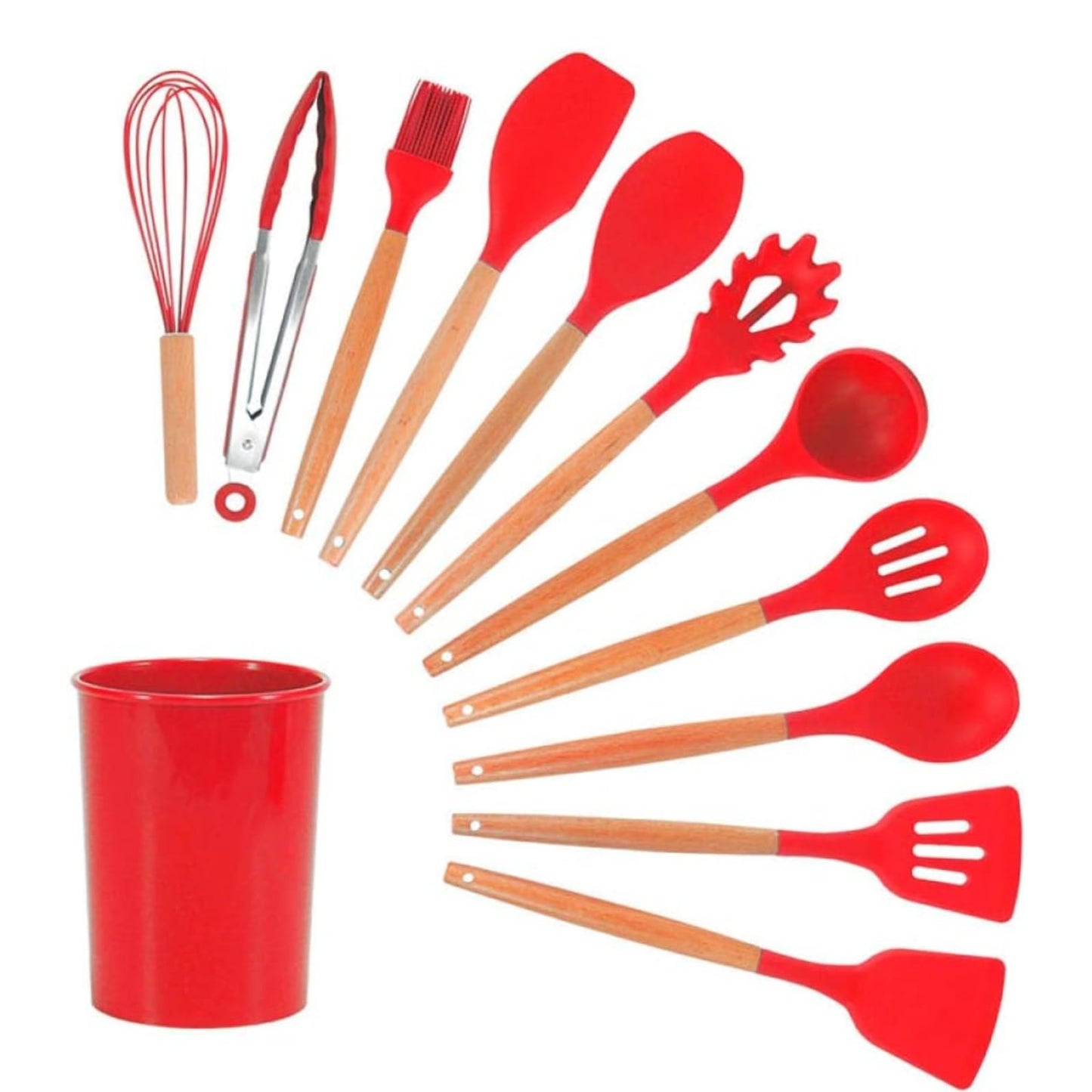 12 Piece Silicone Spoon Set