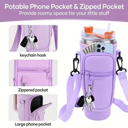 Stanley 40oz Tumbler Carrier  – Adjustable Strap & Phone Pocket
