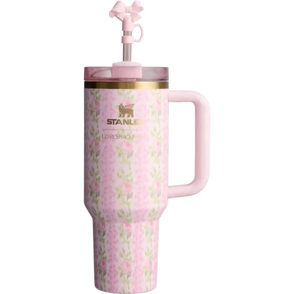 STANLEY X LOVE SHACK FANCY TUMBLER QUENCHER 40OZ - BLOOMING HEIRLOOM (GIFT BOX)